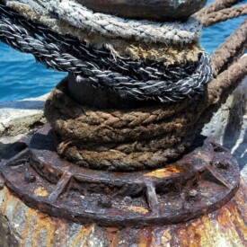 Closeup of anchor in Nassau