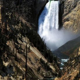 Waterfalls at Yellowstone Park near Grand Canyon