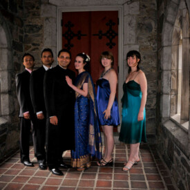 Bride, groom, ushers and bridesmaids